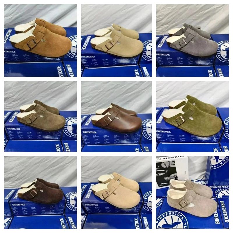Suede Cork-Footbed Clog – designer shoes